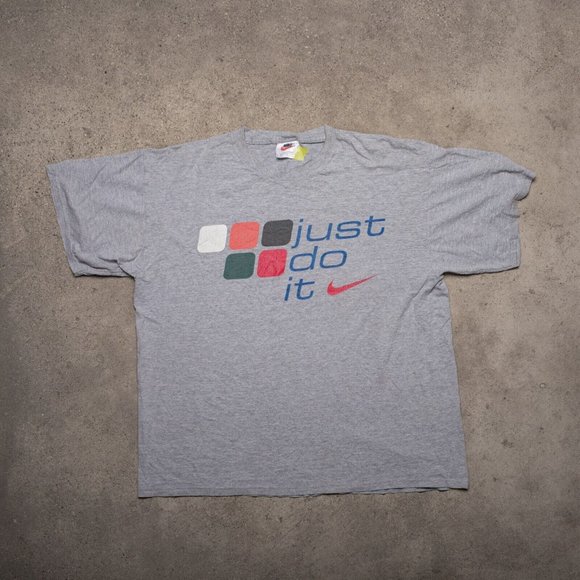 NIKE VINTAGE T SHIRT MENS GRAY L - Picture 1 of 4